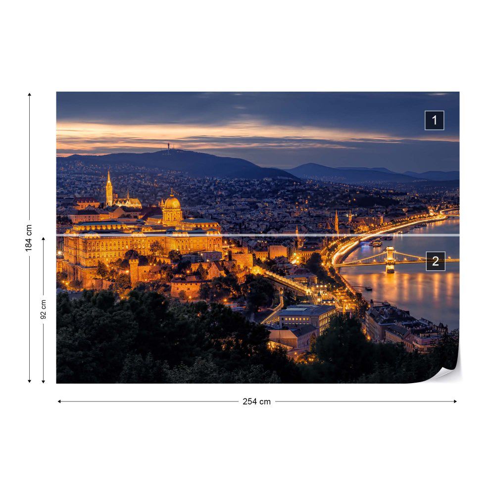 Fototapeta GLIX - Panorama Of Budapest + lepidlo ZDARMA Vliesová tapeta  - 254x184 cm - GLIX DECO s.r.o.