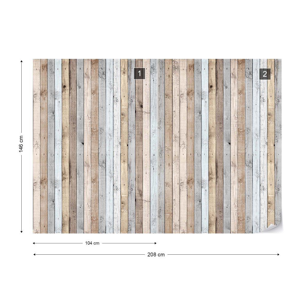 Fototapeta - Rustic Wood Planks Texture Vliesová tapeta  - 208x146 cm - GLIX DECO s.r.o.