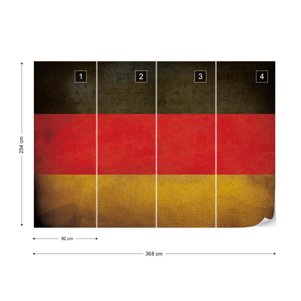 Fototapeta GLIX - Vintage Flag Germany + lepidlo ZDARMA Vliesová tapeta  - 368x254 cm - GLIX DECO s.r.o.