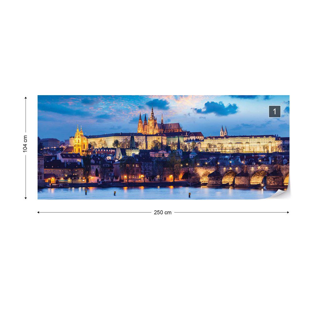 Fototapeta GLIX - Prague City River Reflections 2 + lepidlo ZDARMA Vliesová tapeta  - 250x104 cm - GLIX DECO s.r.o.