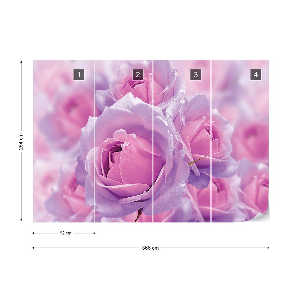Fototapeta GLIX - Sparkling Flowers And Purple 2 + lepidlo ZDARMA Vliesová tapeta  - 368x254 cm - GLIX DECO s.r.o.