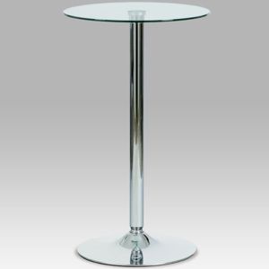 Barový stůl AUB-6070 CLR sklo, kov chrom - Favi.cz