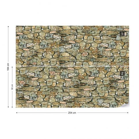GLIX Fototapeta - Stone Wall III.1 Vliesová tapeta  - 254x184 cm - GLIX DECO s.r.o.