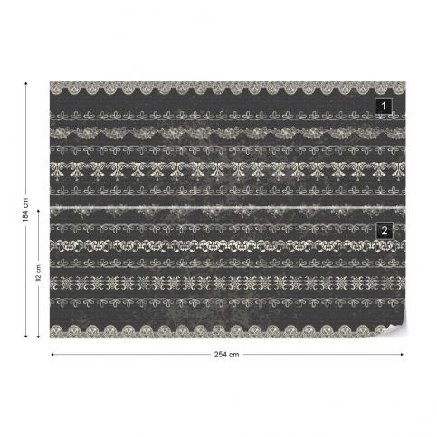 GLIX Fototapeta - Vintage Lace Pattern II. Vliesová tapeta  - 254x184 cm - GLIX DECO s.r.o.