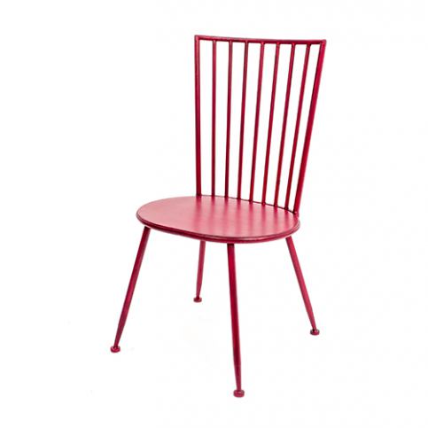 DENK GESCHENKE Židle Rosso | červená | kov | 97x52x47cm DG15035 - Veselá Žena.cz