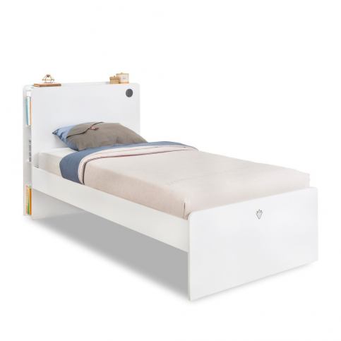 Bílá jednolůžková postel White Bed, 100 x 200 cm - Bonami.cz
