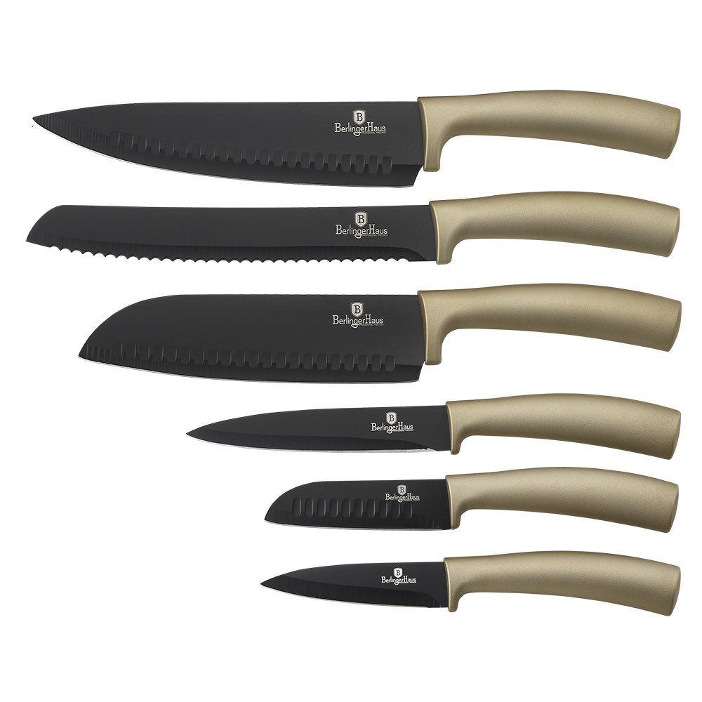 BERLINGERHAUS Sada nožů s nepřilnavým povrchem Carbon Metallic Line 6 ks BH-2393 - 4home.cz