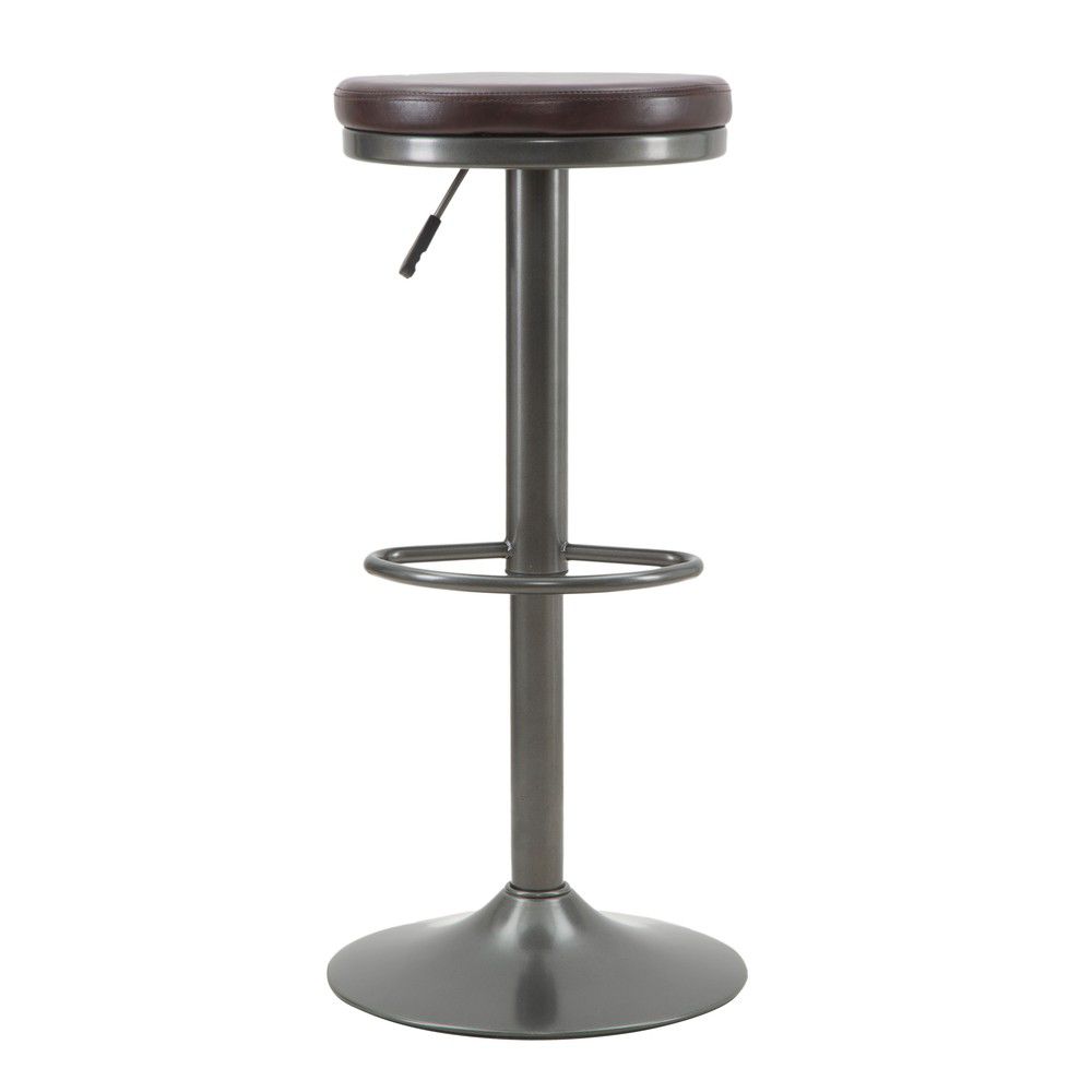 Nastavitelná barová stolička Mauro Ferretti Gant 38X60-82 cm, šedá/hnědá - Bonami.cz