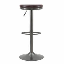 Nastavitelná barová stolička Mauro Ferretti Gant 38X60-82 cm, šedá/hnědá