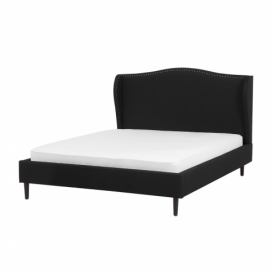 Čalouněná černá postel 140x200 cm COLMAR