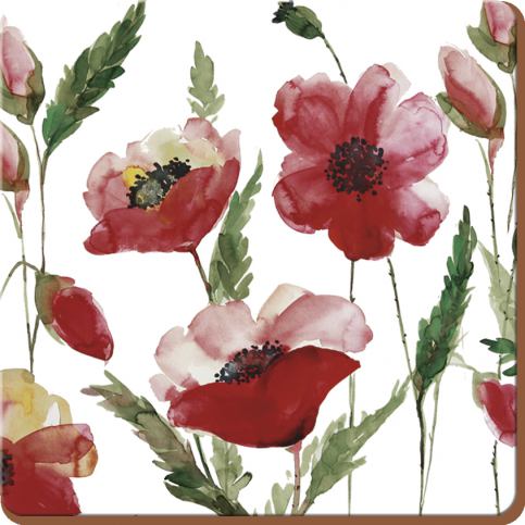 . Korkové podložky pod hrníčky Waterflowers, 10,5x10,5 cm - Alomi Design