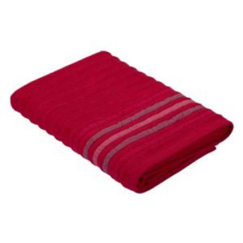 Červený ručník z bavlny Bella Maison Stripe, 30 x 50 cm - Favi.cz