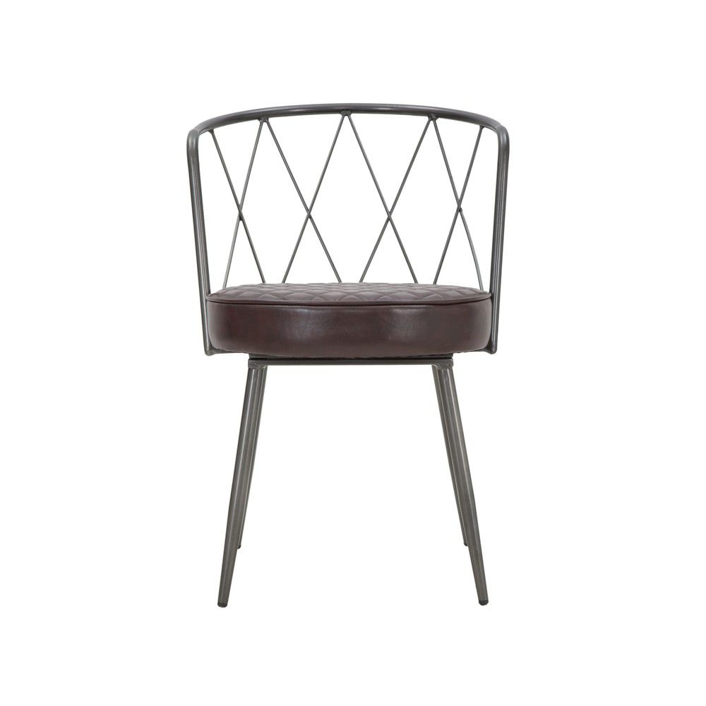 Jídelní židle Mauro Ferretti Coras X 51x56x76 cm, tmavě šedá/hnědá - MUJ HOUSE.cz