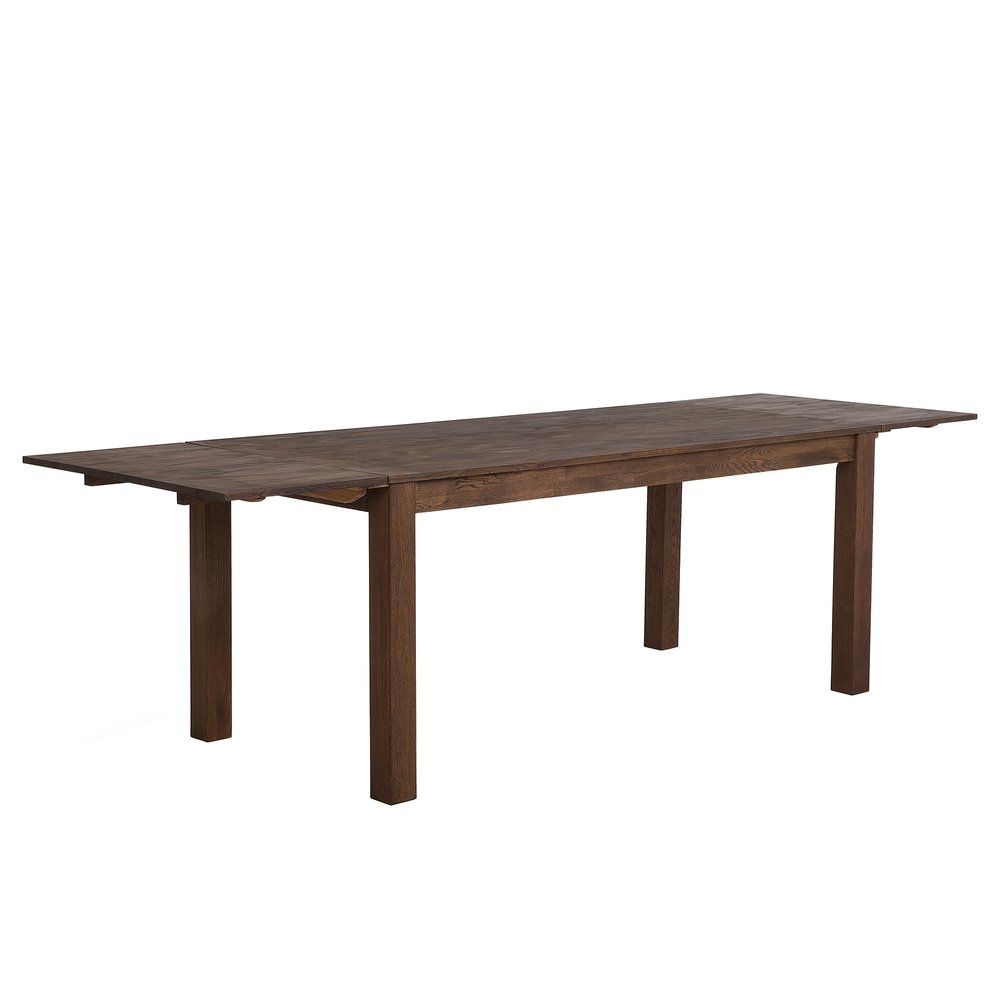 Rozkládací dřevěný jídelní stůl 150/240 x 85 cm, tmavě hnědý, MAXIMA - Beliani.cz