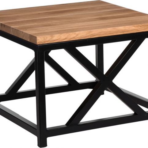 Mørtens Furniture Konferenční stolek Kvist, 60 cm, dub/černá Barva: dub / černá - M DUM.cz