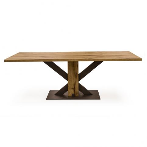 Jídelní stůl z dubového dřeva a kovu VIDA Living Lindau, 1,8 m - Bonami.cz
