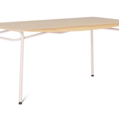 Jídelní stůl Tabanda Troj 160x80 cm, růžová - Designovynabytek.cz