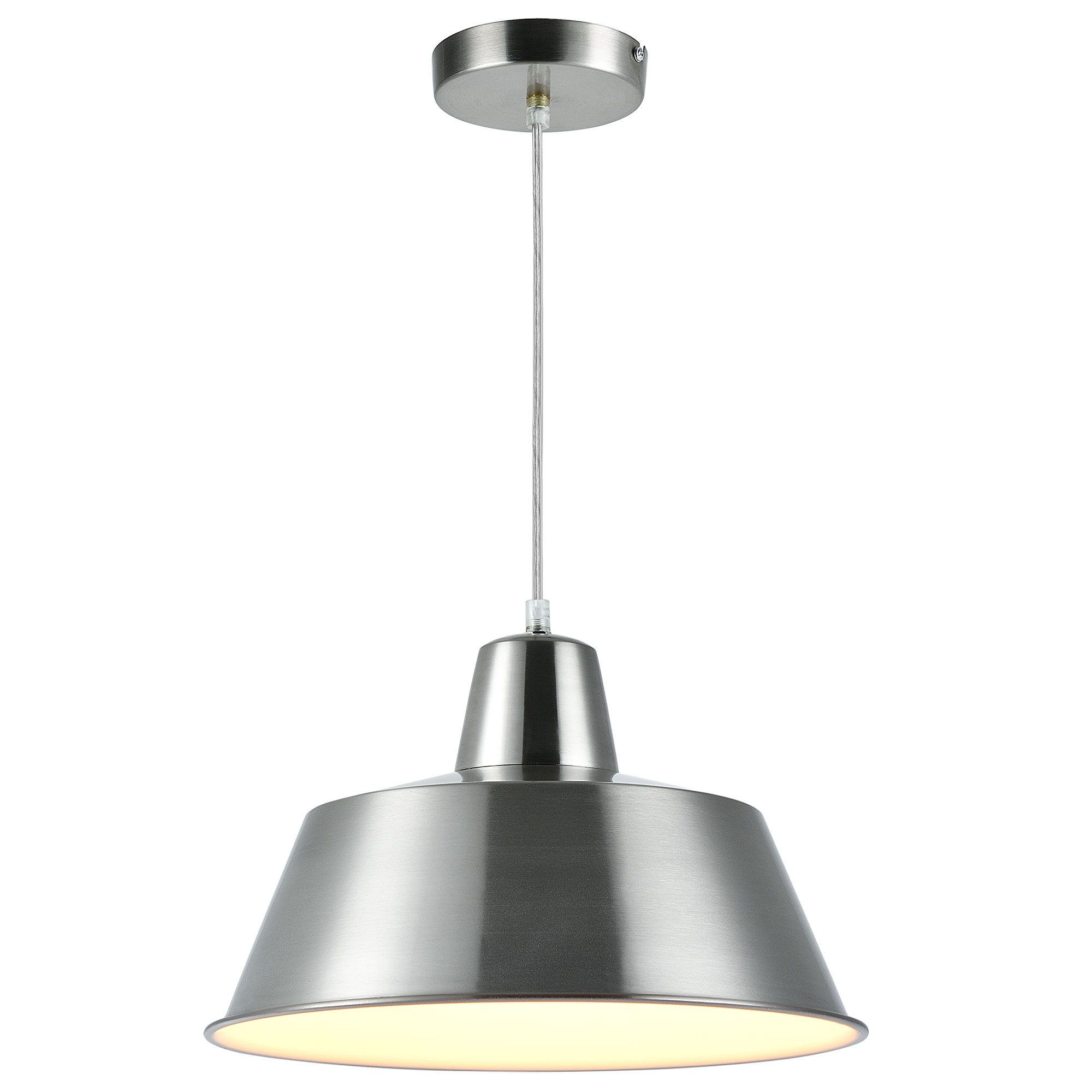 [lux.pro]® Dekoratívní designové závěsné svítidlo / stropní svítidlo - stříbrno-bílé (1 x E27) HT168168 - H.T. Trade Service GmbH & Co. KG