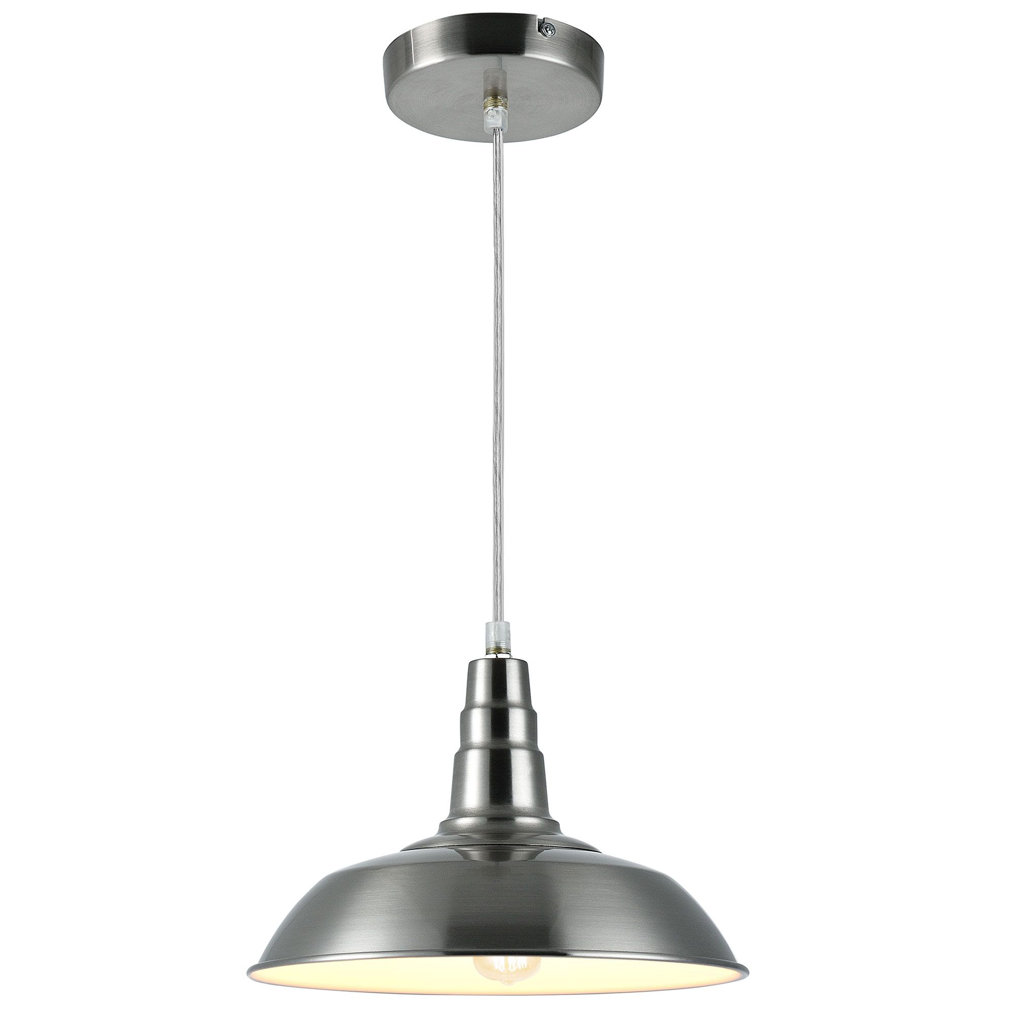 [lux.pro]® Dekoratívní designové závěsné svítidlo / stropní svítidlo - stříbrno-bílé (1 x E27) HT168169 - H.T. Trade Service GmbH & Co. KG
