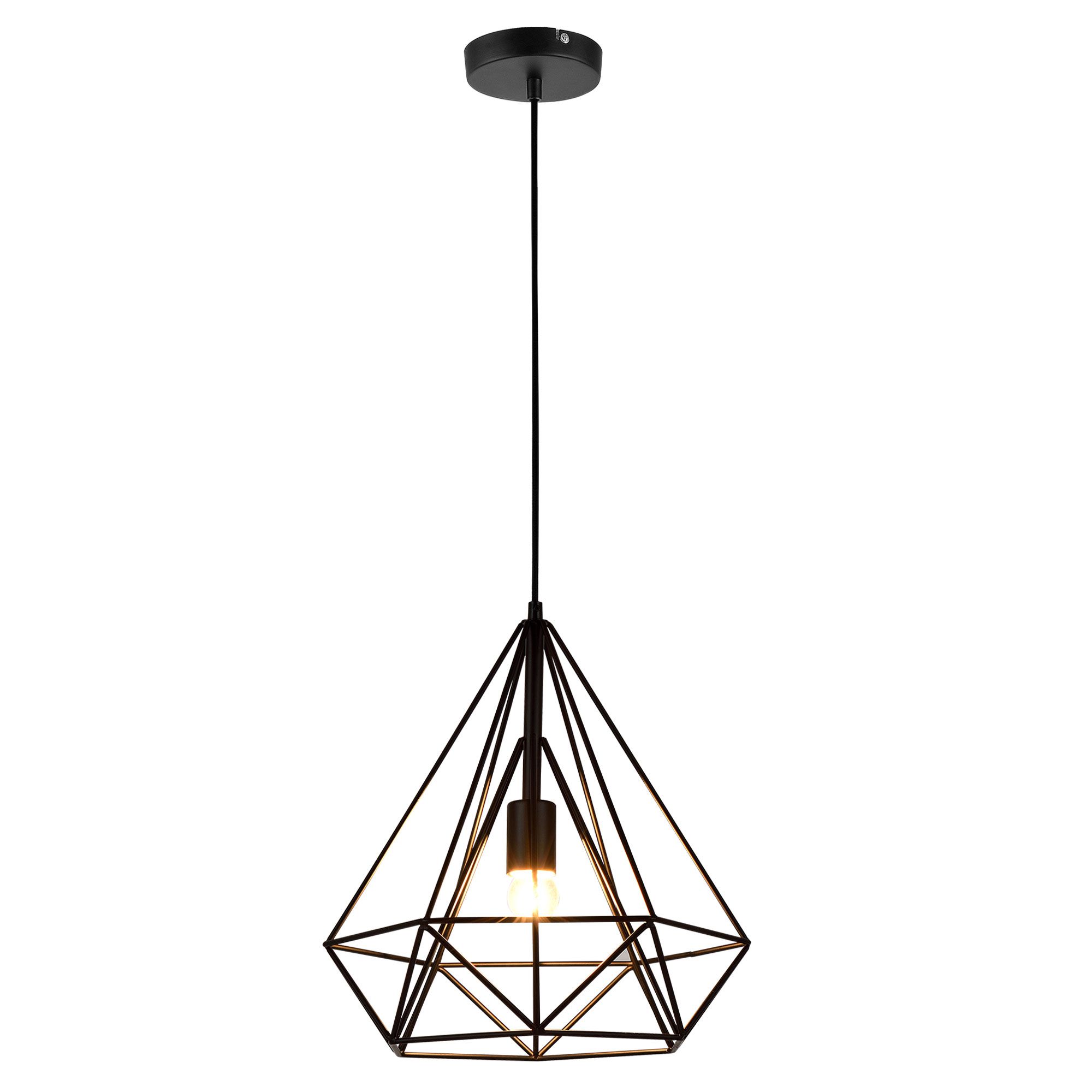 [lux.pro]® Dekoratívní designové závěsné svítidlo / stropní svítidlo - černé (1 x E27) HT168021 - H.T. Trade Service GmbH & Co. KG