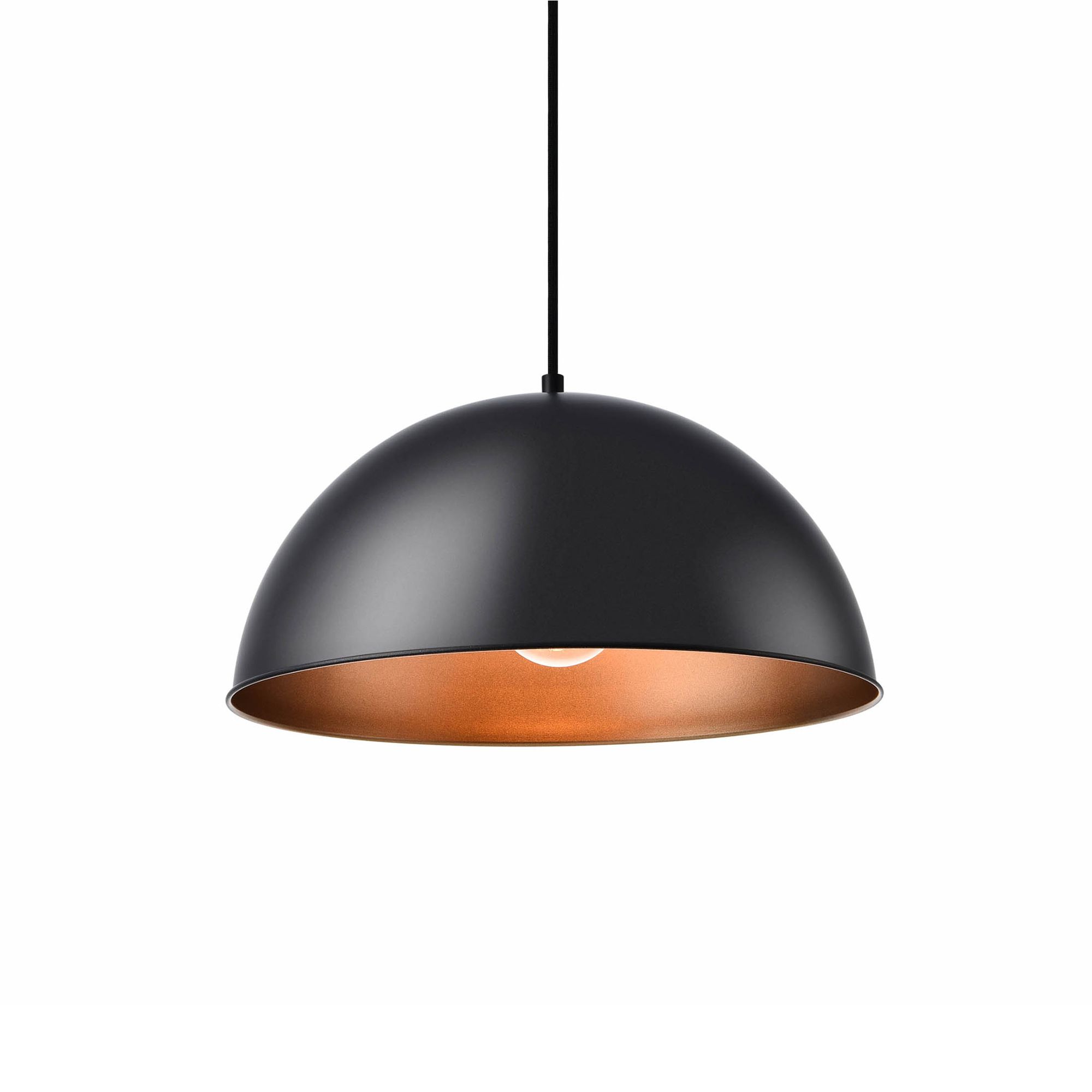 [lux.pro]® Dekoratívní designové závěsné svítidlo / stropní svítidlo - černá / měď (1 x E27) HT169907 - H.T. Trade Service GmbH & Co. KG