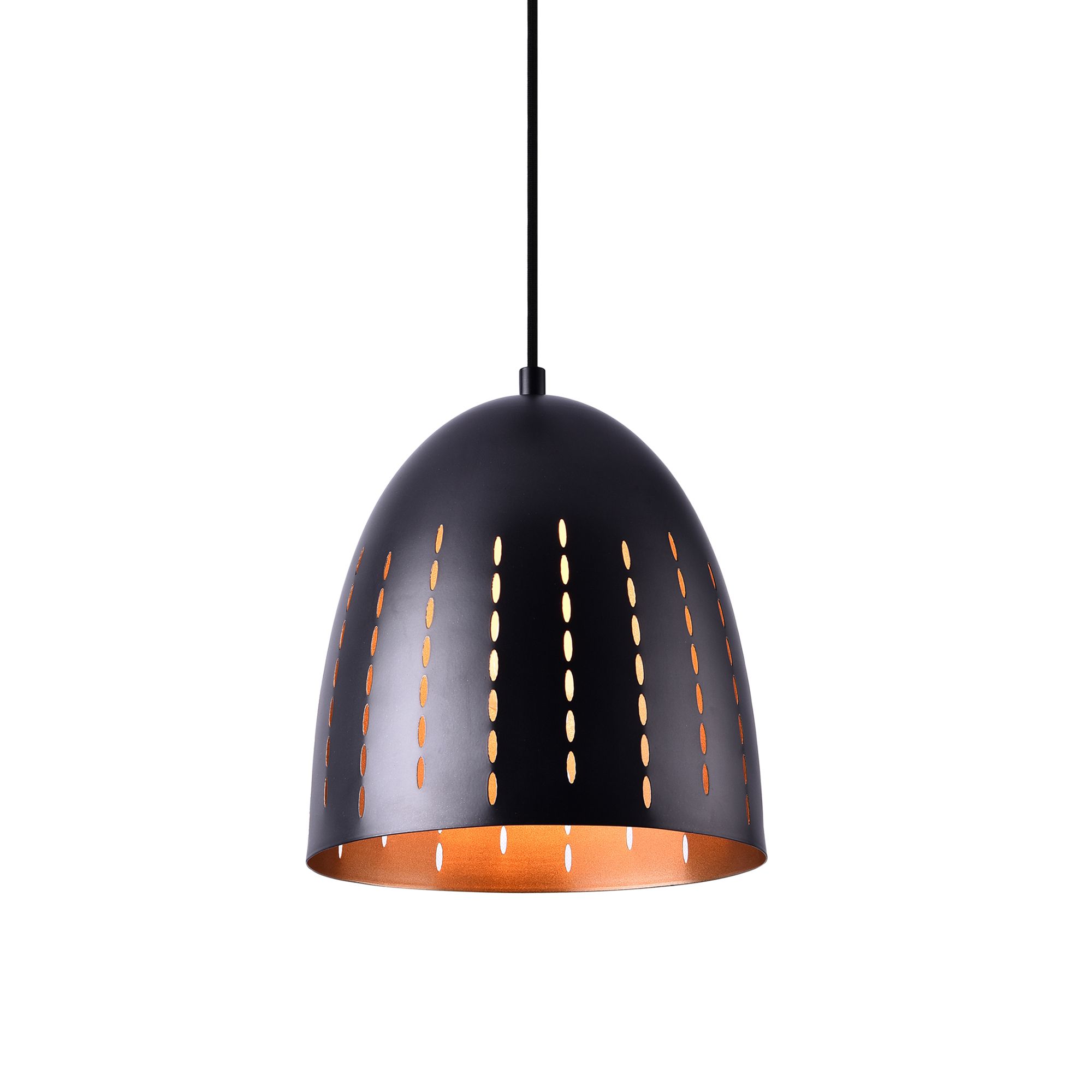 [lux.pro]® Dekoratívní designové závěsné svítidlo / stropní svítidlo - černá / měď (1 x E27) HT169902 - H.T. Trade Service GmbH & Co. KG