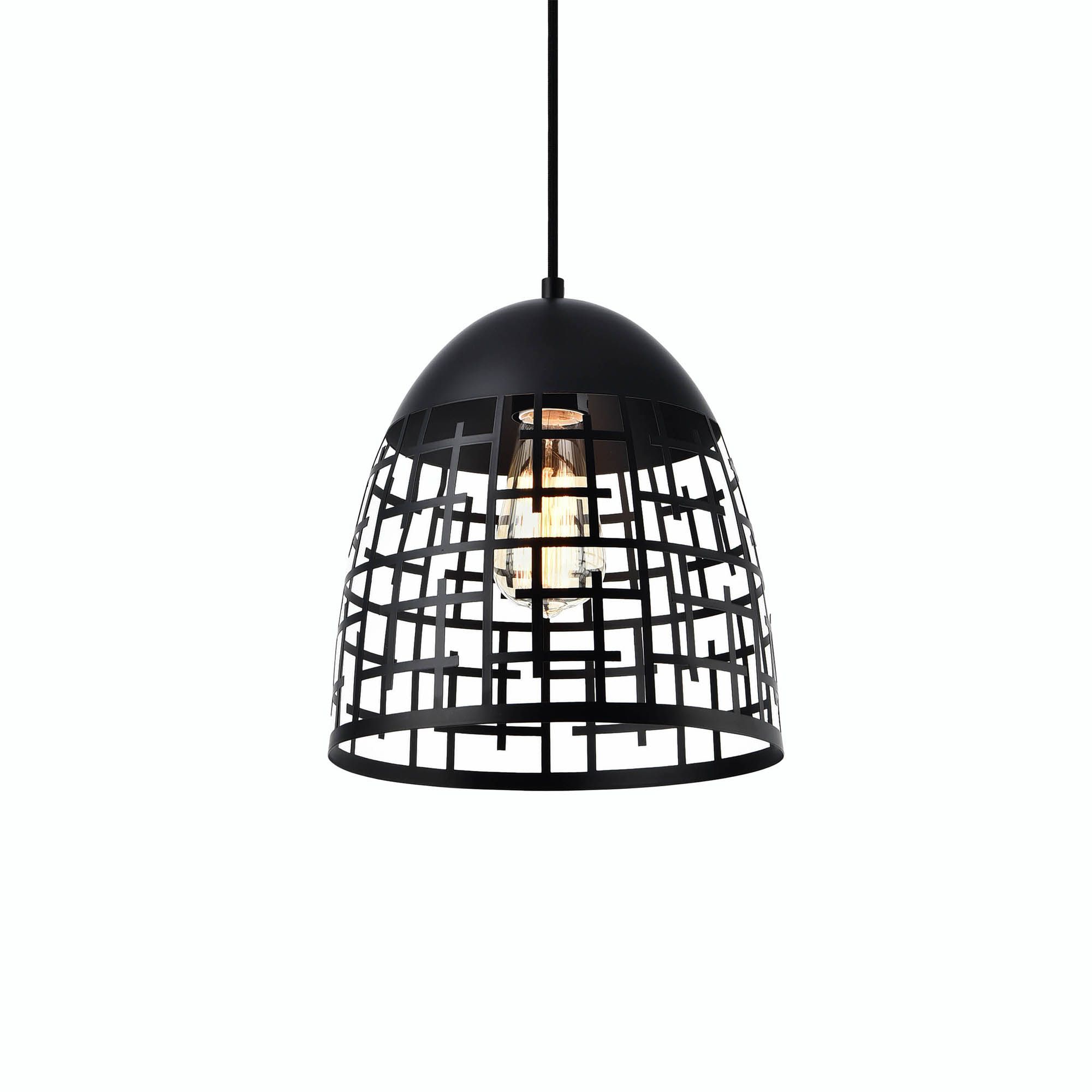 [lux.pro]® Dekoratívní designové závěsné svítidlo / stropní svítidlo - černé (1 x E27) HT169910 - H.T. Trade Service GmbH & Co. KG