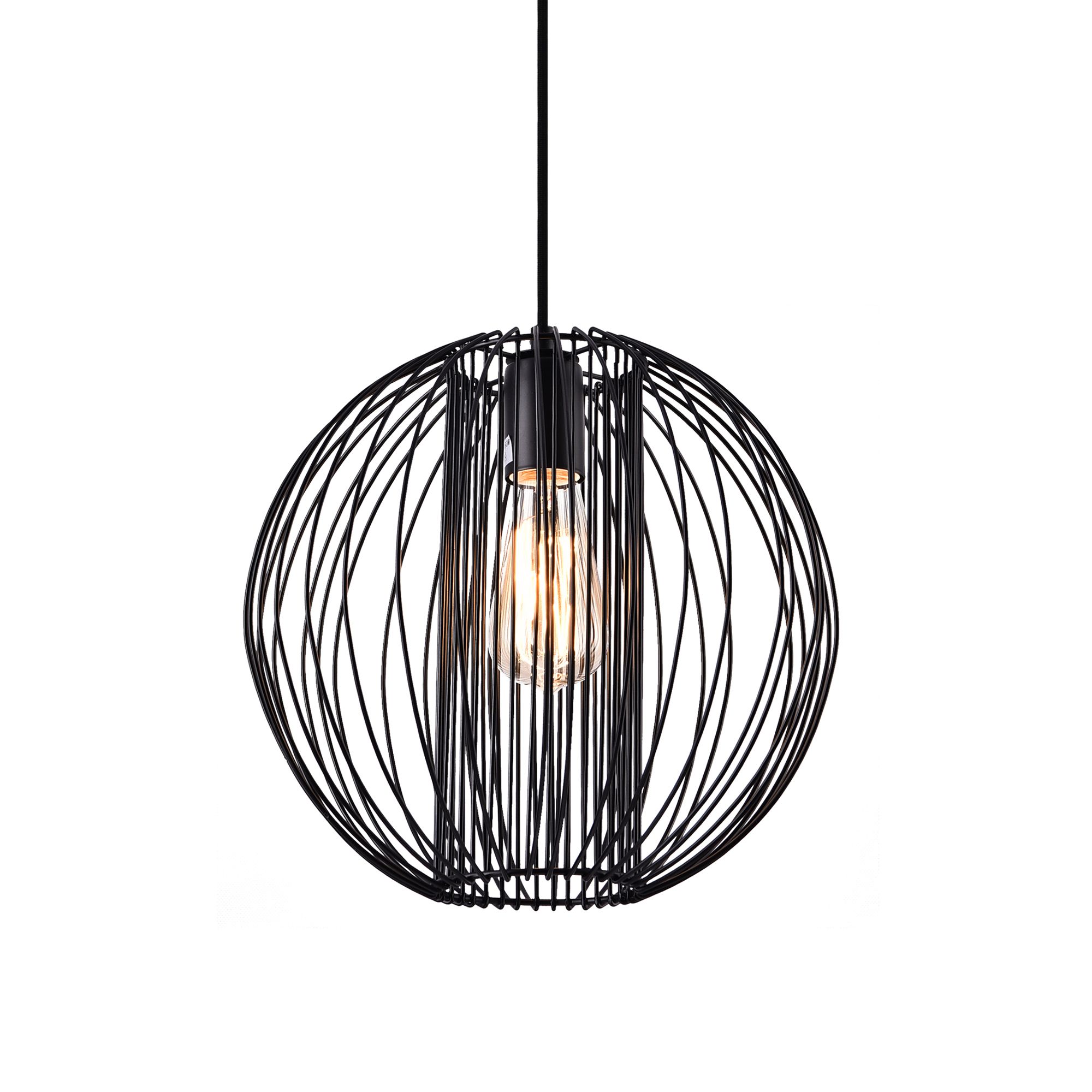 [lux.pro]® Dekoratívní designové závěsné svítidlo / stropní svítidlo - černé (1 x E27) HT169919 - H.T. Trade Service GmbH & Co. KG