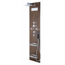 Siko - koupelny - kuchyně: Sprchový panel Sapho FLAT CUBE na stěnu s termostatickou baterií wenge 80720-0203