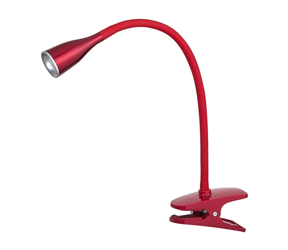 Rabalux Rabalux 4198 - LED Stolní lampa s klipem JEFF 1xLED/4,5W/230V červená  -  Svět-svítidel.cz