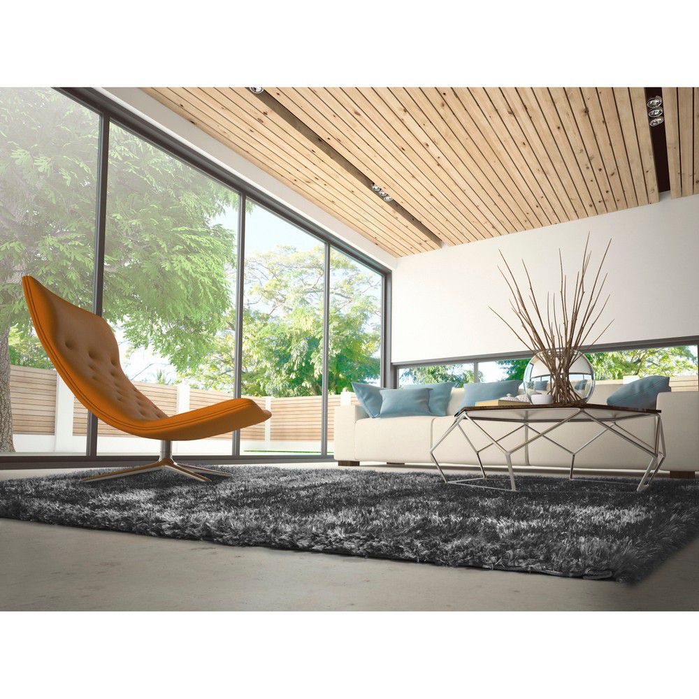 Antracitově šedý koberec Universal Aloe Liso, 60 x 120 cm - Bonami.cz