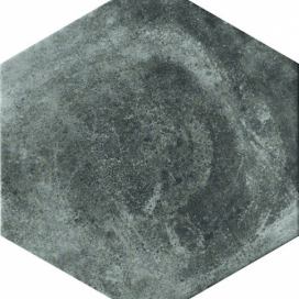 Dlažba Cir Miami pitch black hexagon 24x27,7 cm mat 1063331