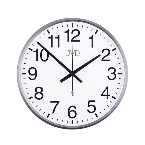 Rádiem řízené nástěnné hodiny JVD RH684.3 metalická šedá - Silvertime.cz