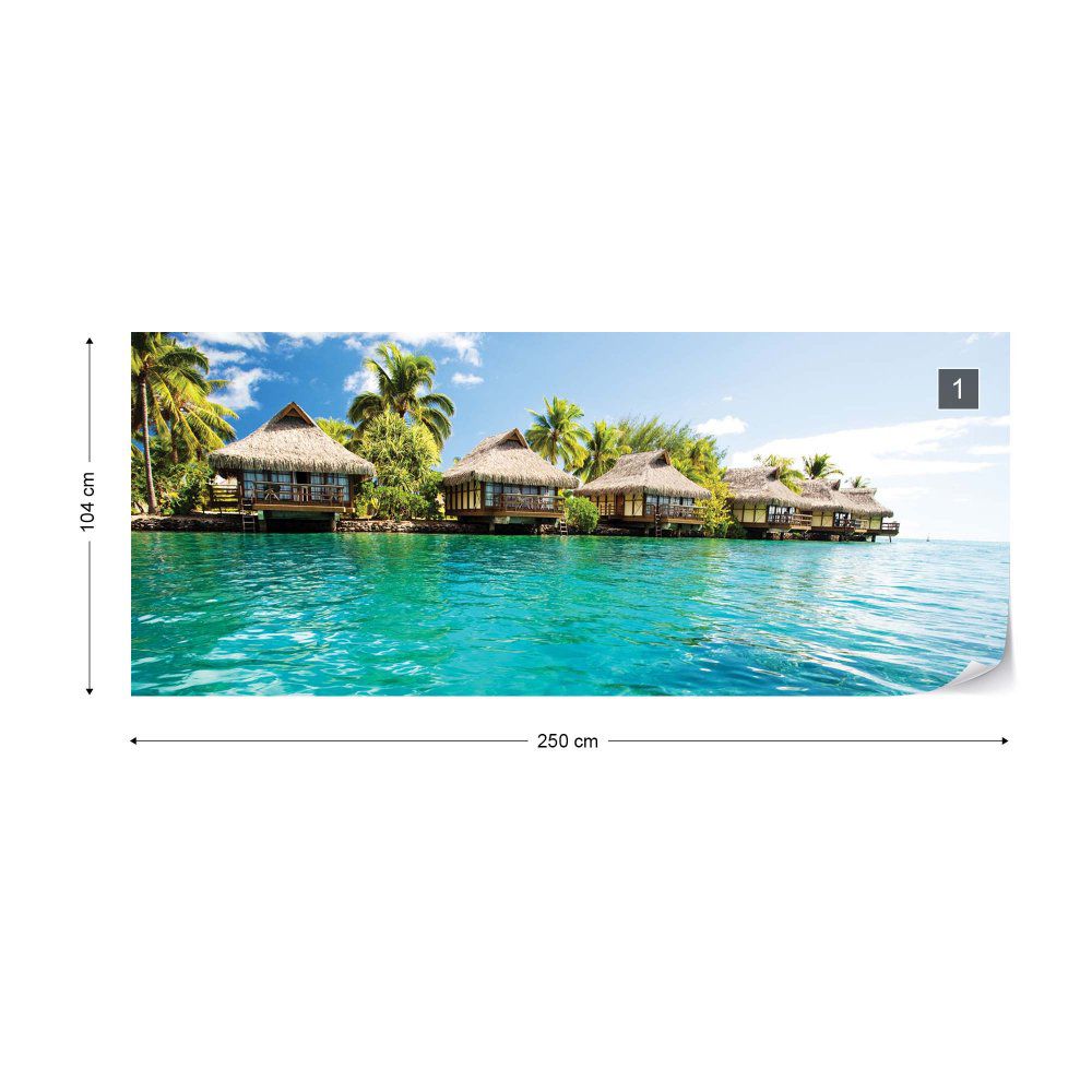 Fototapeta GLIX - Island Tropical Sea Paradise + lepidlo ZDARMA Vliesová tapeta  - 250x104 cm - GLIX DECO s.r.o.