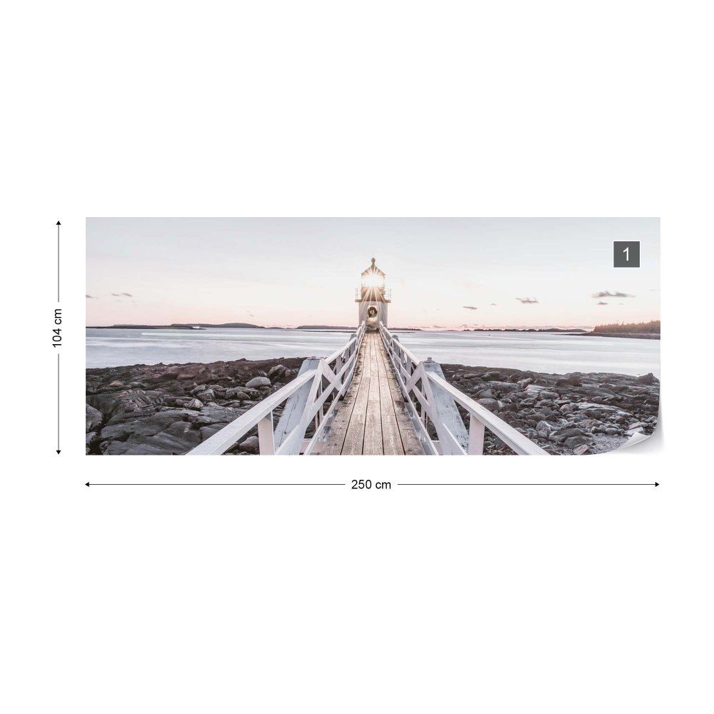 Fototapeta GLIX - Lighthouse Coastal Ocean + lepidlo ZDARMA Vliesová tapeta  - 250x104 cm - GLIX DECO s.r.o.