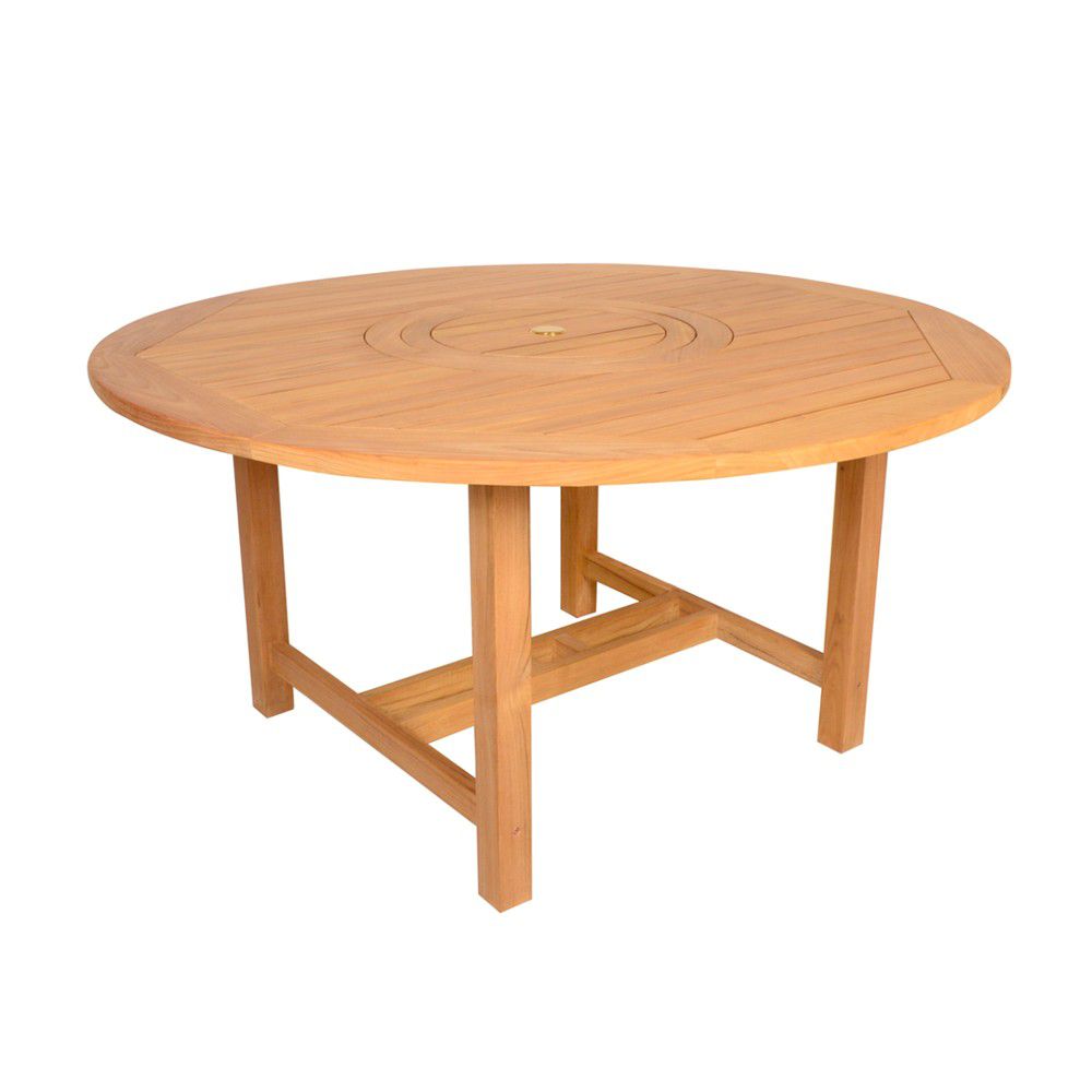 Zahradní jídelní kulatý stůl z teakového dřeva Ezeis Sun, ø 150 cm - Bonami.cz