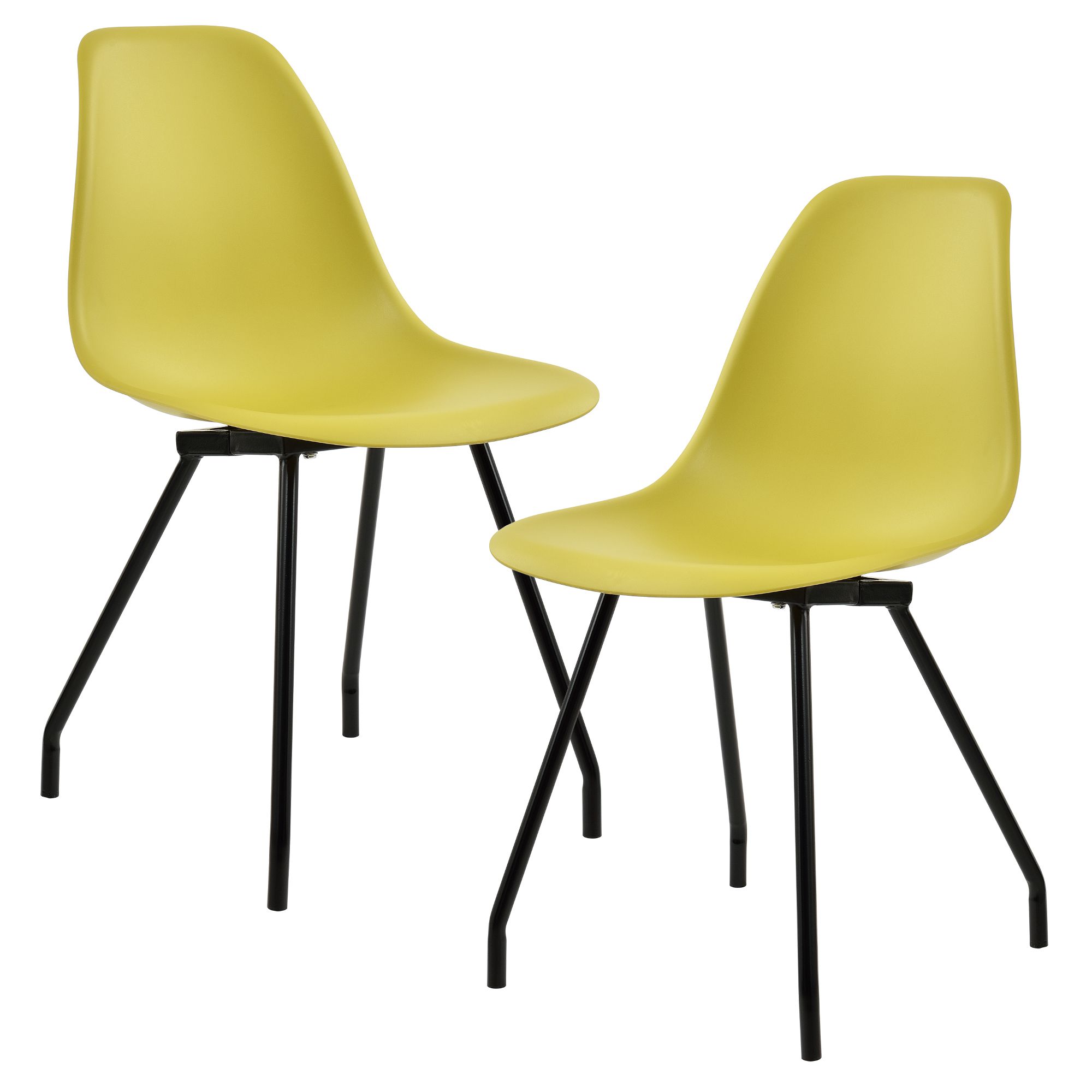 [en.casa] Jídelní židle 2 x AAES-0505 hořčicově žlutá - H.T. Trade Service GmbH & Co. KG