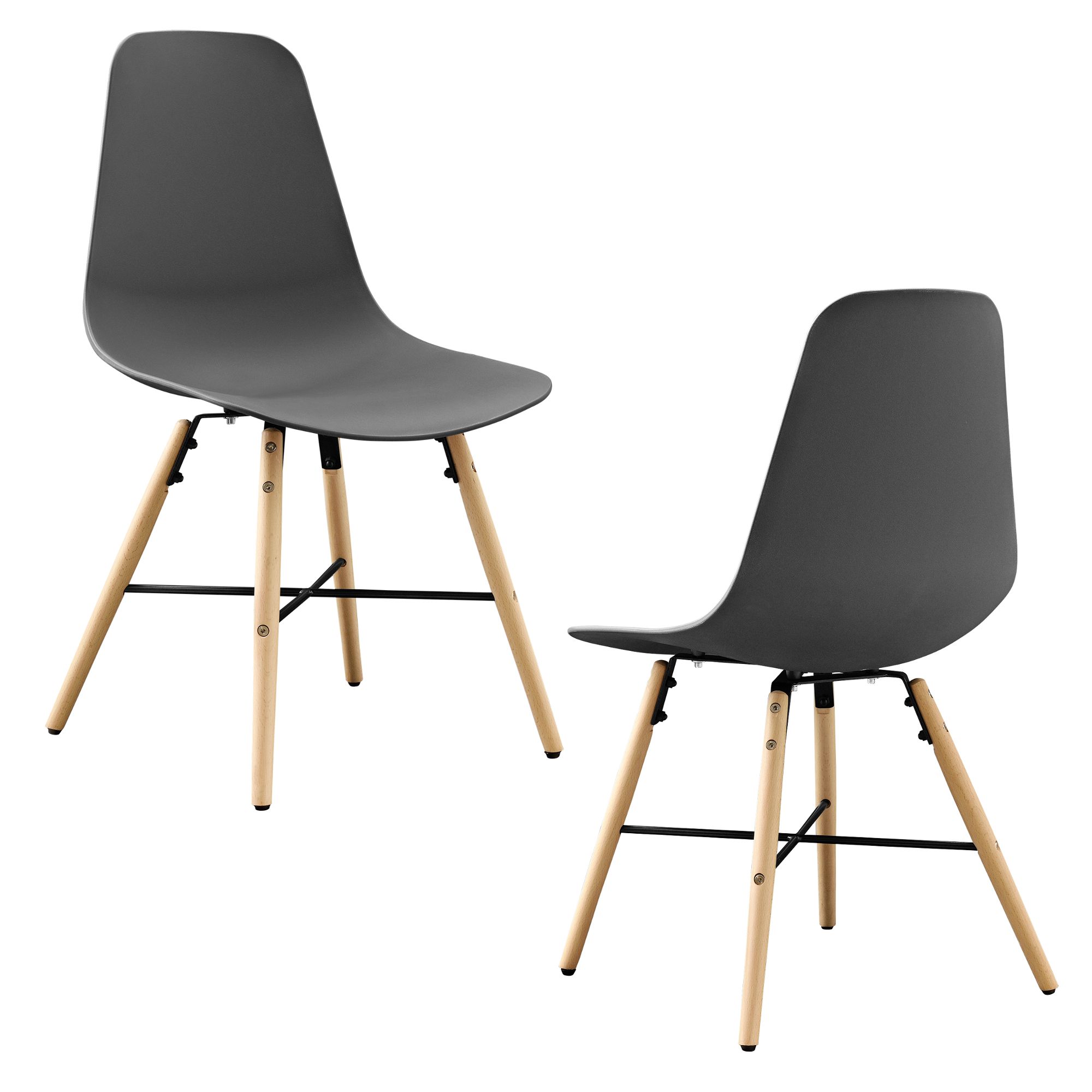 [en.casa] Židle 2x HTMD-6525 šedá - H.T. Trade Service GmbH & Co. KG
