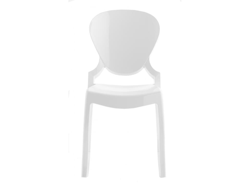 Pedrali Bílá plastová jídelní židle Queen 650 - Designovynabytek.cz