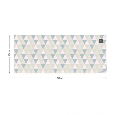 GLIX Fototapeta - Modern Geometric Triangle Pattern Vliesová tapeta  - 250x104 cm - GLIX DECO s.r.o.