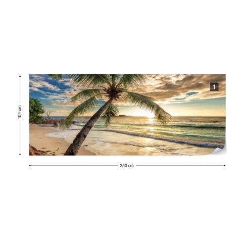 GLIX Fototapeta - Tropical Beach Sunset III. Vliesová tapeta  - 250x104 cm - GLIX DECO s.r.o.