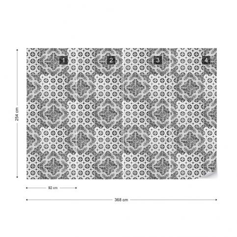 GLIX Fototapeta - Vintage Tile Pattern I. Vliesová tapeta  - 368x254 cm - GLIX DECO s.r.o.