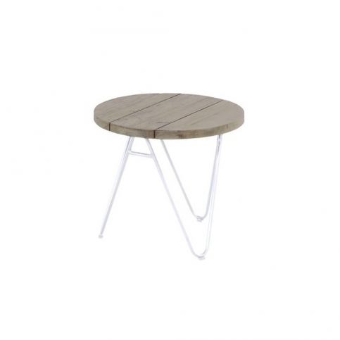 Zahradní stolek z teakového dřeva Hartman Sophie Full Moon, ø 50 cm - Bonami.cz
