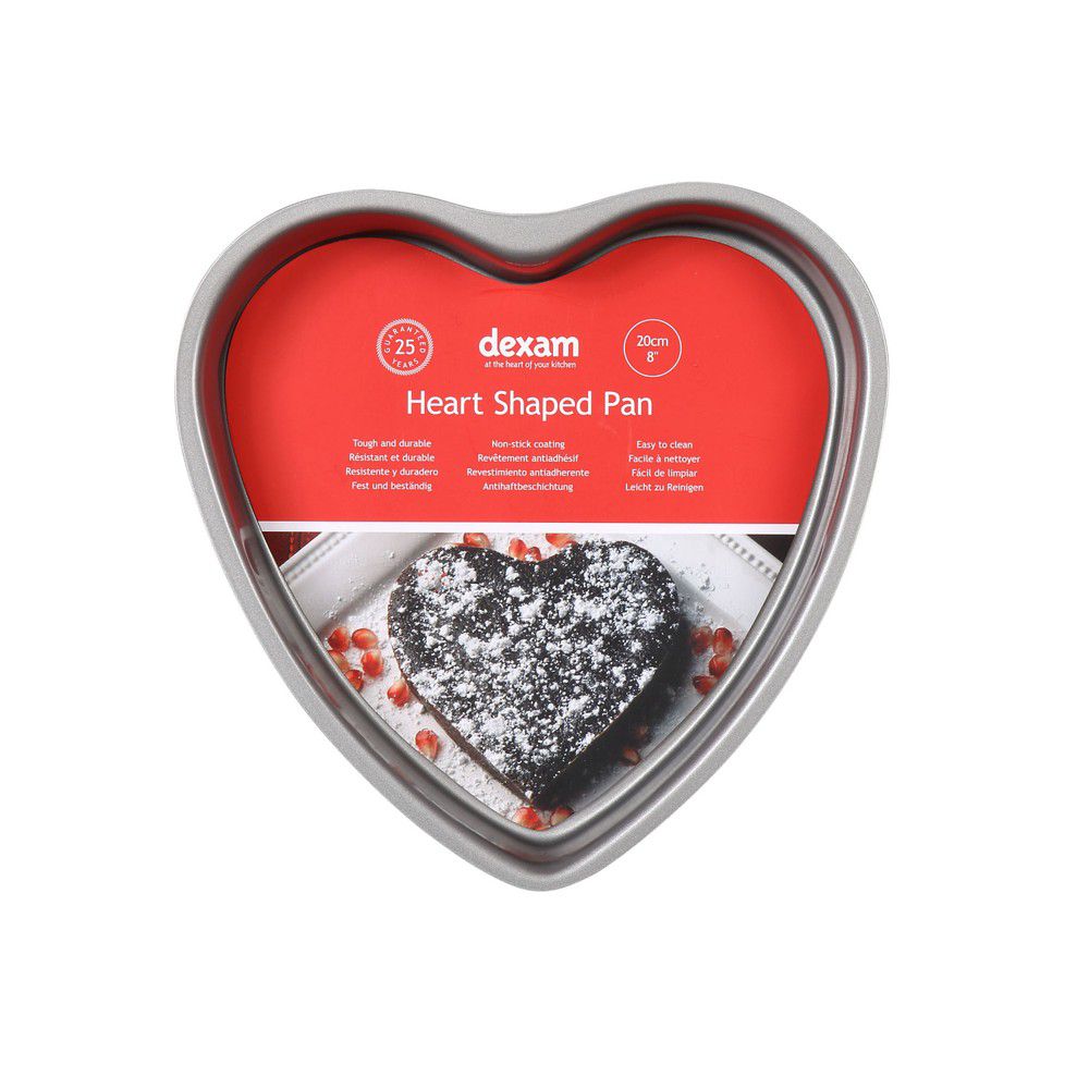 Forma na pečení dortu ve tvaru srdce s nepřilnavým povrchem Dexam Heart, ø 20 cm - Bonami.cz