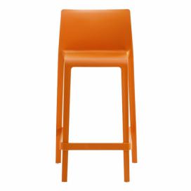 Pedrali Oranžová plastová barová židle Volt 677 66 cm
