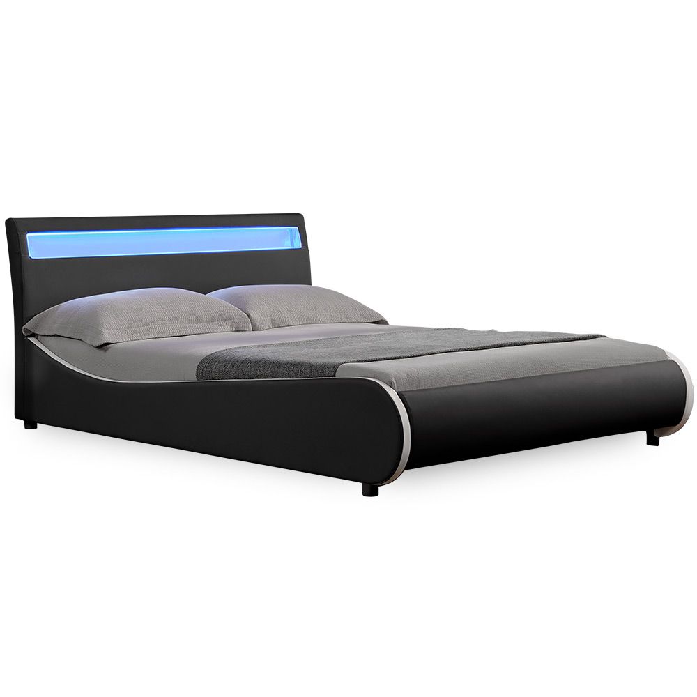 Corium® Moderní manželská postel HTB-1041 140x200 cm černá - H.T. Trade Service GmbH & Co. KG