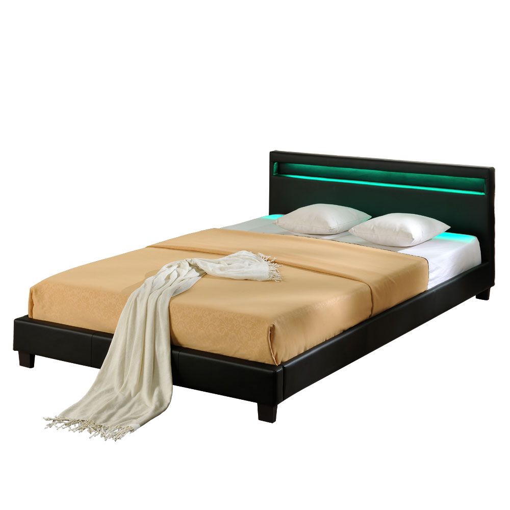 Corium® Moderní manželská postel HTB-1018 180x200 cm černá - H.T. Trade Service GmbH & Co. KG