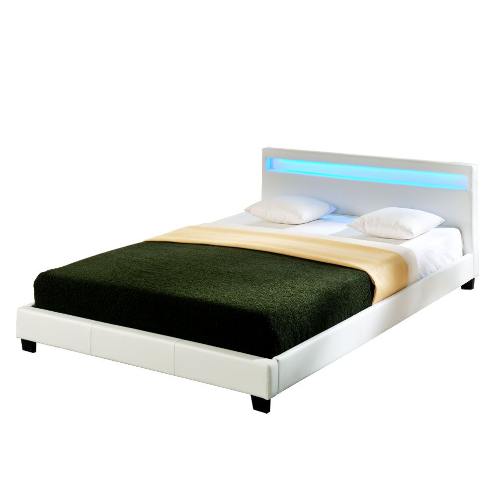 Corium® Moderní manželská postel HTB-1015 200x200 cm bílá - H.T. Trade Service GmbH & Co. KG