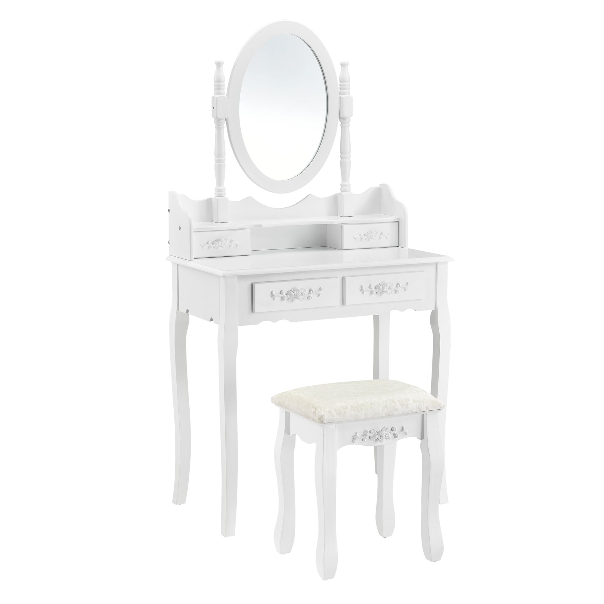 [en.casa] Toaletní stolek AAWM-1902 bílý - H.T. Trade Service GmbH & Co. KG