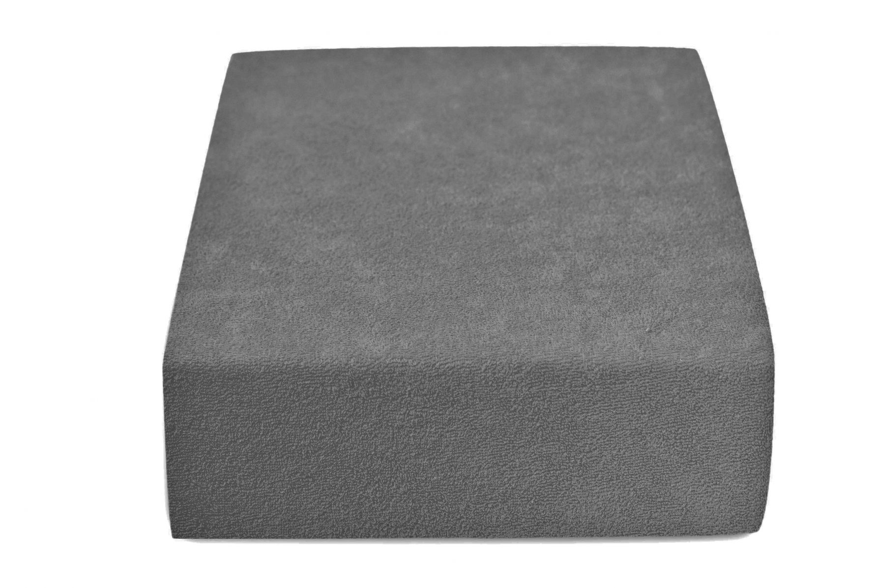 Froté prostěradlo tmavě šedé 180x200 cm Gramáž (hustota vlákna): Lux (190 g/m2) - Výprodej Povlečení